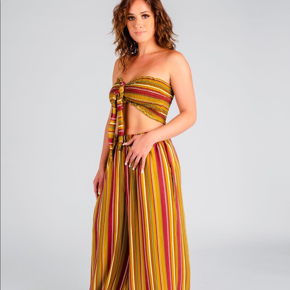 Two Piece Boho style jumpsuit set